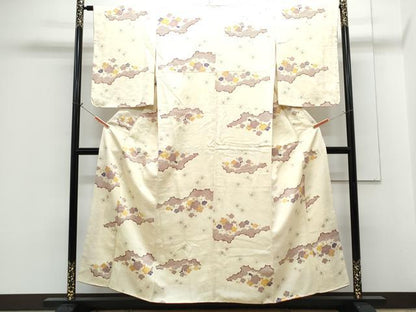 平和屋着物■上質な小紋　舞花文　正絹　逸品　CABG8745th