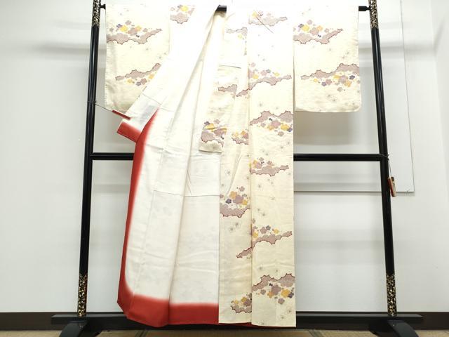 平和屋着物■上質な小紋　舞花文　正絹　逸品　CABG8745th