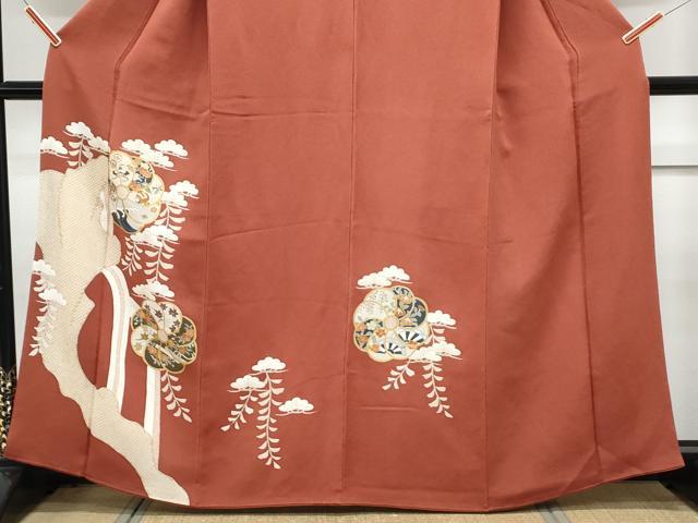 平和屋着物■訪問着　駒刺繍　宝尽くし花文　金彩　鬼しぼ縮緬　正絹　逸品　CABG8747th