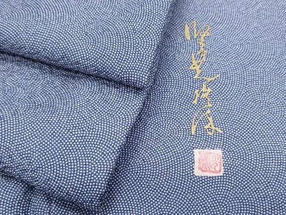 平和屋着物■伝統工芸師　服部光擴　江戸小紋　鮫小紋柄　正絹　逸品　CABG8748th
