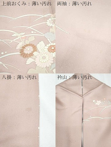 平和屋着物■訪問着　駒刺繍　草花文　暈し染め　金彩　正絹　逸品　CABG8751th