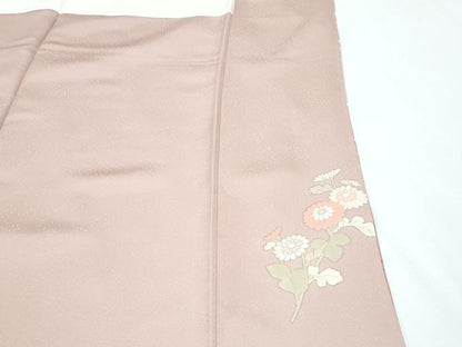 平和屋着物■訪問着　駒刺繍　草花文　暈し染め　金彩　正絹　逸品　CABG8751th