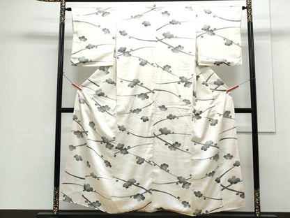 平和屋着物■上質な小紋　露芝梅文　正絹　逸品　CABG8753th