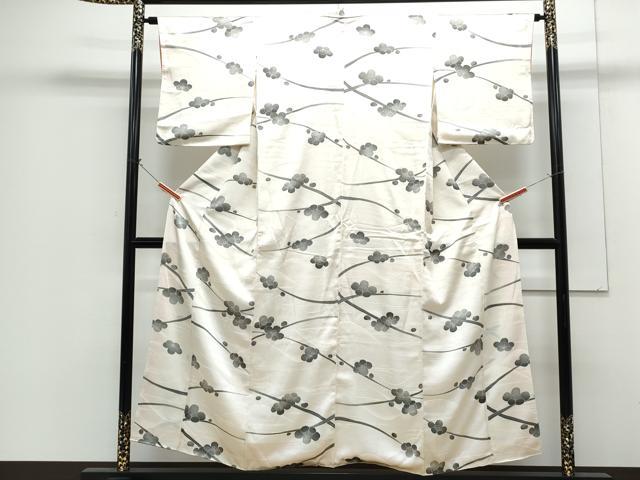 平和屋着物■上質な小紋　露芝梅文　正絹　逸品　CABG8753th