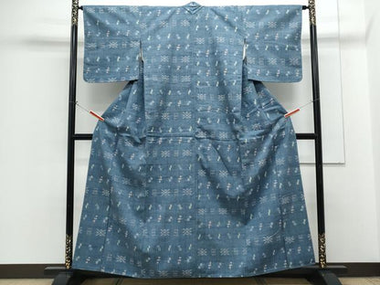 平和屋着物■上質な紬　吉祥文　正絹　逸品　未使用　CABG8755th