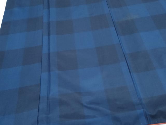 平和屋着物■本場縞大島紬　市松文　正絹　逸品　CABG8756th