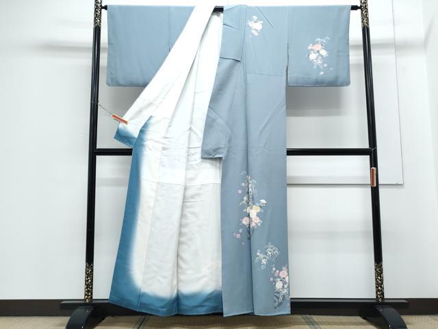 平和屋着物■訪問着　友禅　片輪車花文　正絹　逸品　CABG8758th