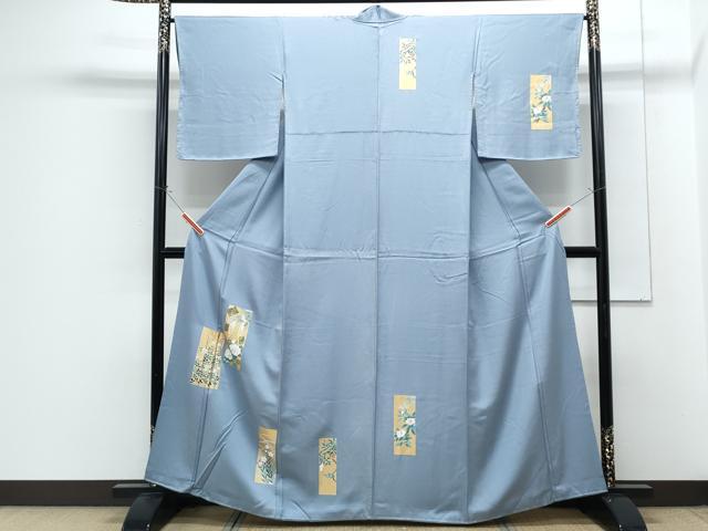 平和屋着物■訪問着　短冊花文　金彩　正絹　逸品　CABG8759th