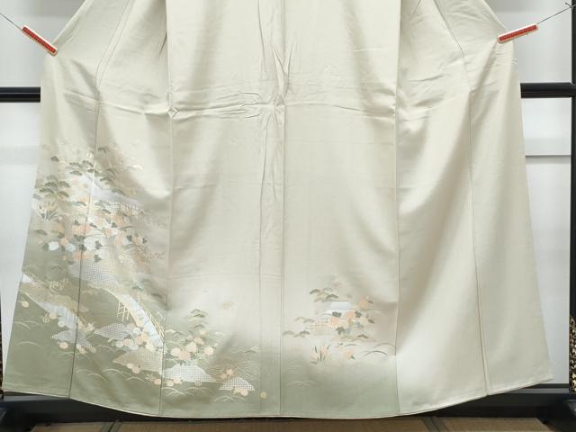 平和屋着物■訪問着　風景文　暈し染め　金銀彩　正絹　逸品　CABG8764th