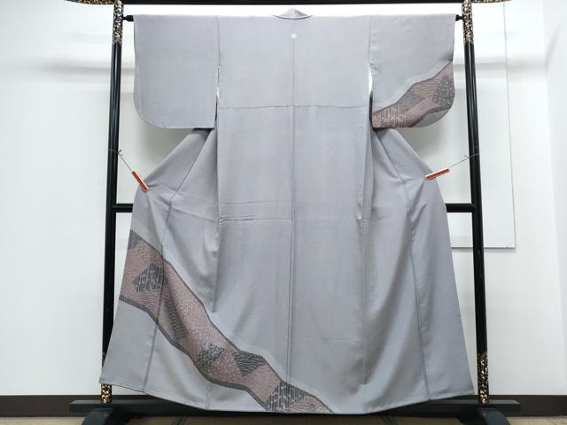 平和屋着物■訪問着　江戸小紋　道長切嵌吉祥文　鮫小紋柄　正絹　逸品　CABG8768th
