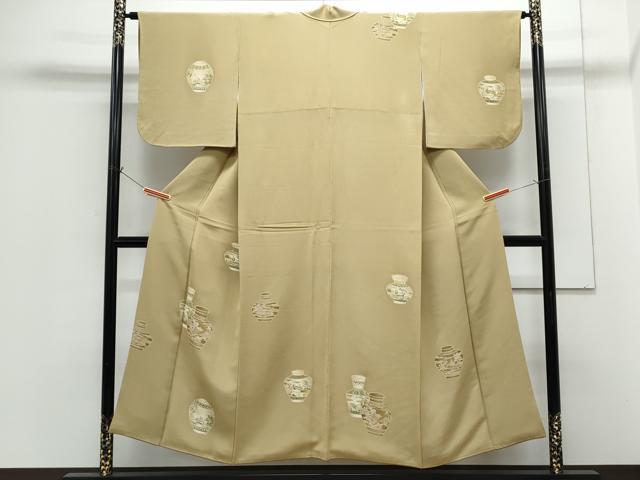 平和屋着物■訪問着　陶器花文　正絹　逸品　CABG8772th