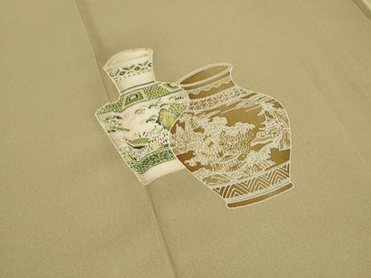平和屋着物■訪問着　陶器花文　正絹　逸品　CABG8772th