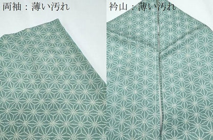 平和屋着物■上質な小紋　麻の葉文様　正絹　逸品　CABG8774th
