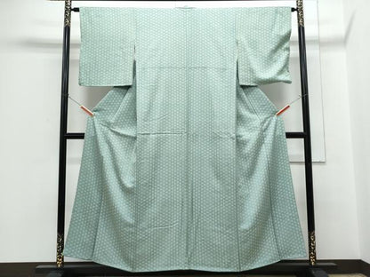 平和屋着物■上質な小紋　麻の葉文様　正絹　逸品　CABG8774th