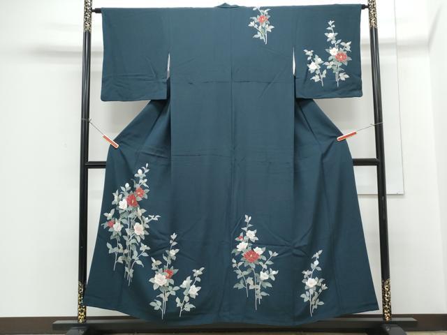 平和屋着物■訪問着　友禅　枝椿　金彩　正絹　逸品　CABG8777th
