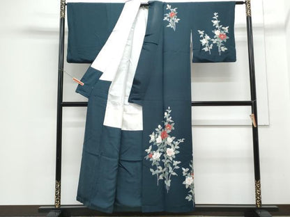 平和屋着物■訪問着　友禅　枝椿　金彩　正絹　逸品　CABG8777th