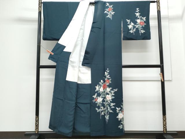 平和屋着物■訪問着　友禅　枝椿　金彩　正絹　逸品　CABG8777th