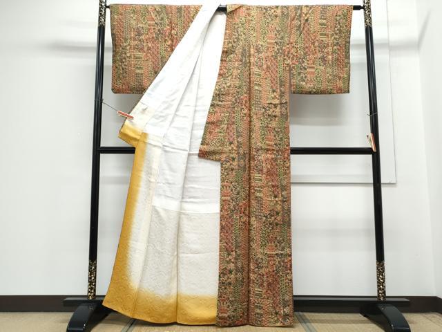 平和屋着物■上質な小紋　吉祥花文　正絹　逸品　CABG8779th