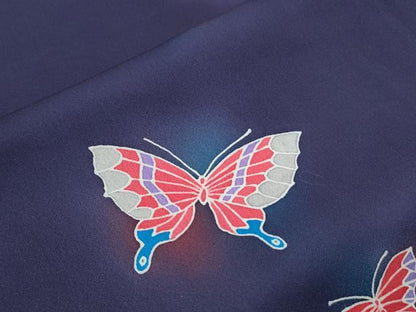 平和屋着物■上質な小紋　蛍暈し　舞蝶文　正絹　逸品　CABG8780th