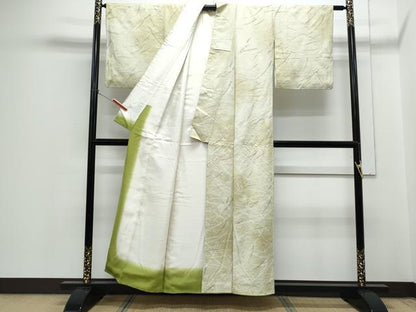 平和屋着物■上質な小紋　露芝文　暈し染め　正絹　逸品　CABG8781th