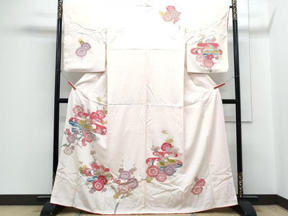平和屋着物■訪問着 エ霞風景枝花文 正絹 逸品 CABG8795th