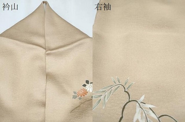平和屋着物●訪問着　駒刺繍　松竹梅　暈し染め　金彩　正絹　逸品　CABG8796th