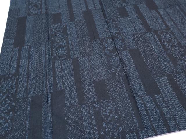 平和屋着物●本場結城紬　重要無形文化財　80亀甲　吉祥花文　正絹　逸品　CABG8797th