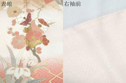 平和屋着物●十日町老舗ブランド　吉澤友禅　吾妻徳穂　訪問着　草花文　暈し染め　金彩　正絹　逸品　CABG8799th