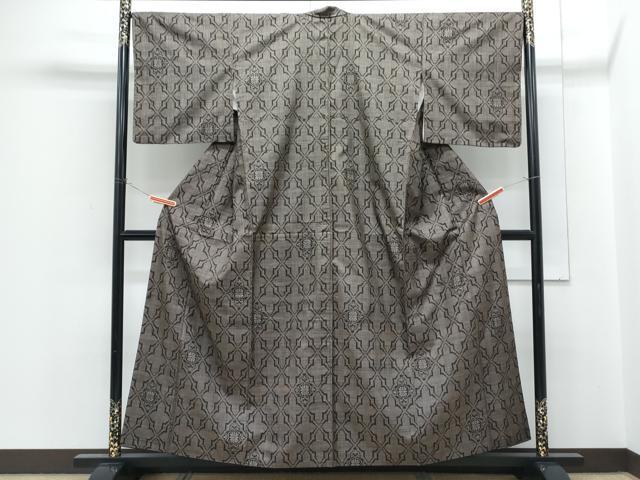 平和屋着物●本場大島紬　7マルキ　吉祥花文　正絹　逸品　CABG8800th