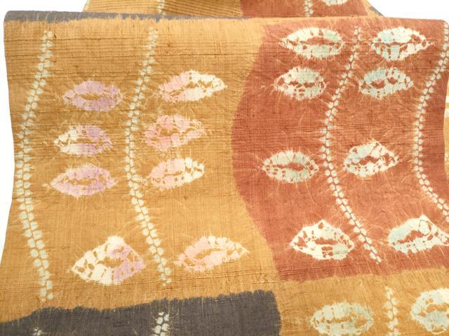 平和屋着物●九寸名古屋帯　紬地　蜘蛛絞り　正絹　逸品　CABG8801hy