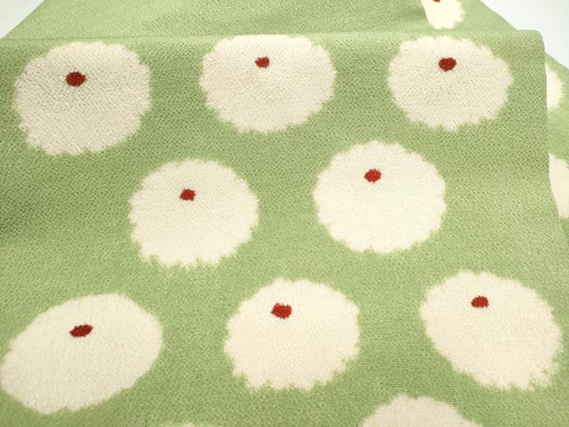 平和屋着物●九寸名古屋帯　菊　鬼しぼ縮緬　正絹　逸品　CABG8816hy