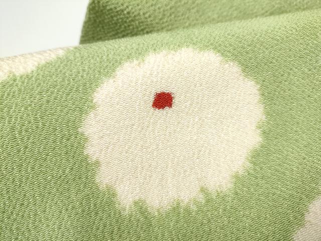 平和屋着物●九寸名古屋帯　菊　鬼しぼ縮緬　正絹　逸品　CABG8816hy