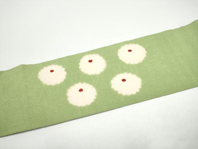 平和屋着物●九寸名古屋帯　菊　鬼しぼ縮緬　正絹　逸品　CABG8816hy