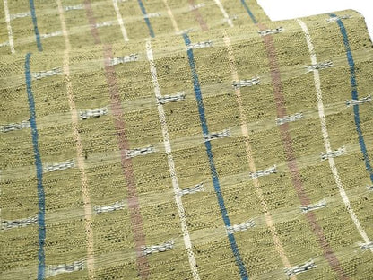 平和屋着物●八寸名古屋帯　格子柄　正絹　逸品　CABG8817hy