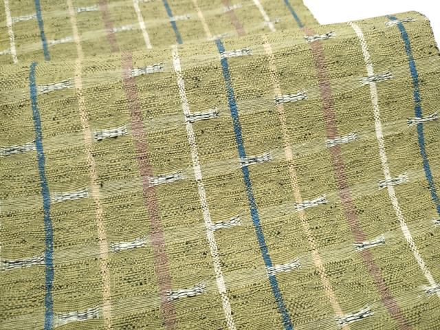 平和屋着物●八寸名古屋帯　格子柄　正絹　逸品　CABG8817hy