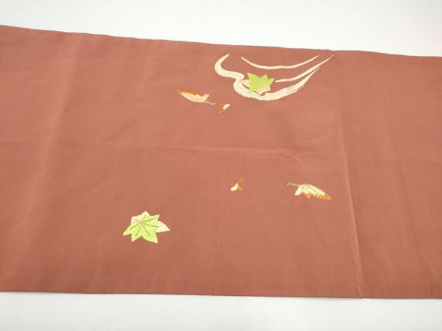 平和屋着物●九寸開き名古屋帯　富麻つづれ　竜田川　金糸　正絹　逸品　CABG8825hy