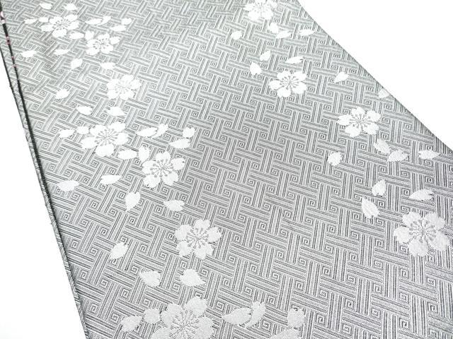 平和屋着物●両面　六通柄袋帯　舞花文　金銀糸　正絹　逸品　CABG8835hy