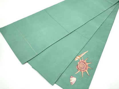 平和屋着物●太鼓柄袋帯　貝　正絹　逸品　CABG8843hy