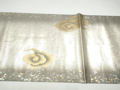 平和屋着物●太鼓柄袋帯　雷神　金彩　引箔　正絹　逸品　CABG8851hy