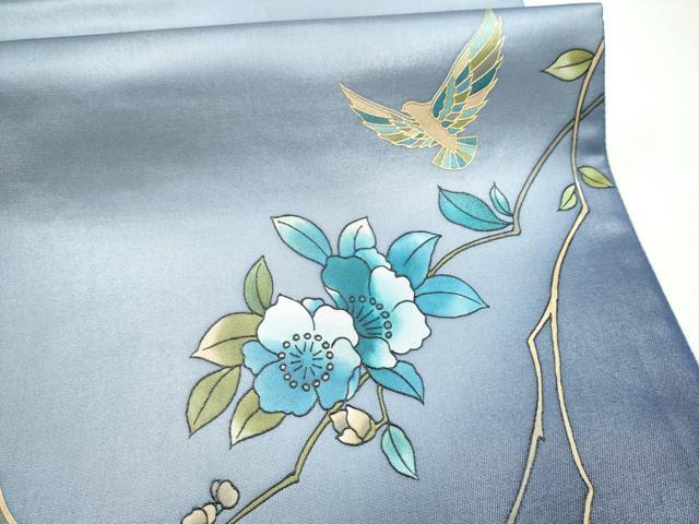 平和屋着物●染色作家　斉藤三才　太鼓柄袋帯　三才鳥　枝花文　金彩　金銀糸　正絹　逸品　CABG8868hy