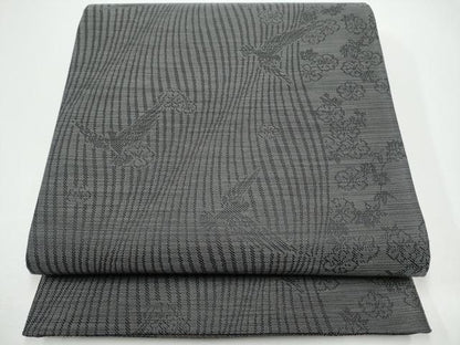 平和屋着物●染色作家　斉藤三才　両面　六通柄袋帯　市松吉祥文　金糸　正絹　逸品　CABG8871hy