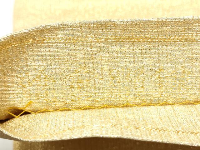 平和屋着物●桝屋高尾　(ねん金綴錦)　全通柄袋帯　段霞文　金糸　正絹　逸品　CABG8876hy