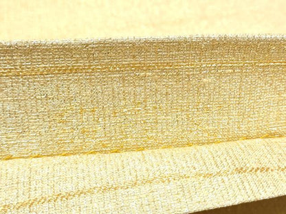 平和屋着物●桝屋高尾　(ねん金綴錦)　全通柄袋帯　段霞文　金糸　正絹　逸品　CABG8876hy