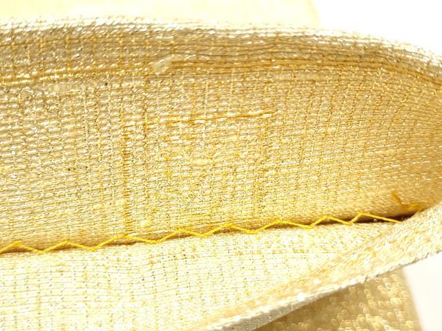 平和屋着物●桝屋高尾　(ねん金綴錦)　全通柄袋帯　段霞文　金糸　正絹　逸品　CABG8876hy