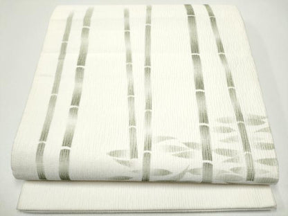 平和屋着物●太鼓柄袋帯　竹　正絹　逸品　CABG8877hy