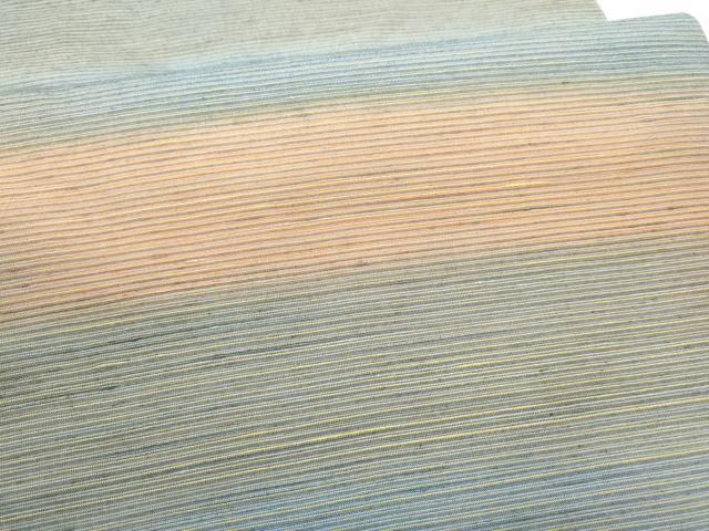 平和屋着物●菅原工房　菅原結作　漢方染紬　両面　両方向　全通柄袋帯　霞文　正絹　逸品　CABG8880hy