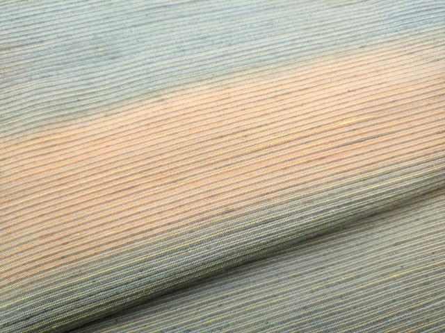 平和屋着物●菅原工房　菅原結作　漢方染紬　両面　両方向　全通柄袋帯　霞文　正絹　逸品　CABG8880hy