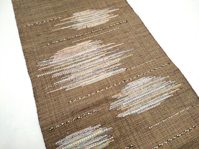 平和屋着物●八寸名古屋帯　霞文　金糸　正絹　逸品　CABG8896hy
