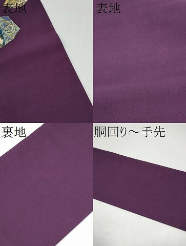平和屋着物●塩瀬　九寸名古屋帯　花蝶文　金彩　正絹　逸品　CABG8901hy