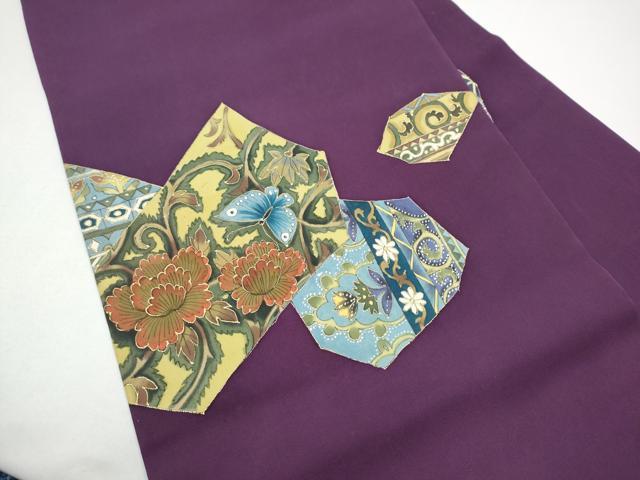 平和屋着物●塩瀬　九寸名古屋帯　花蝶文　金彩　正絹　逸品　CABG8901hy
